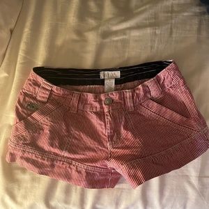 Delia’s stripe low rise shorts y2k
